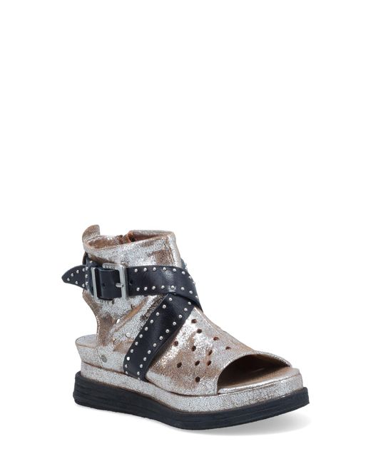 A.s.98 Blue Lorrie Open Toe Bootie