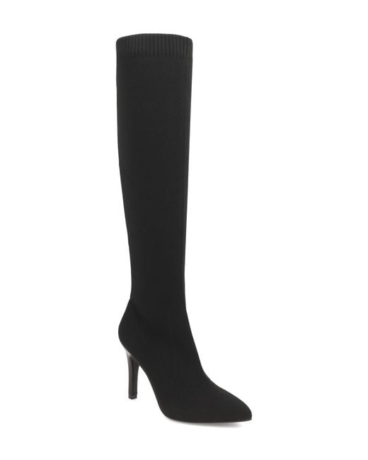MIA Black Arisa Pointed Toe Knee High Boot