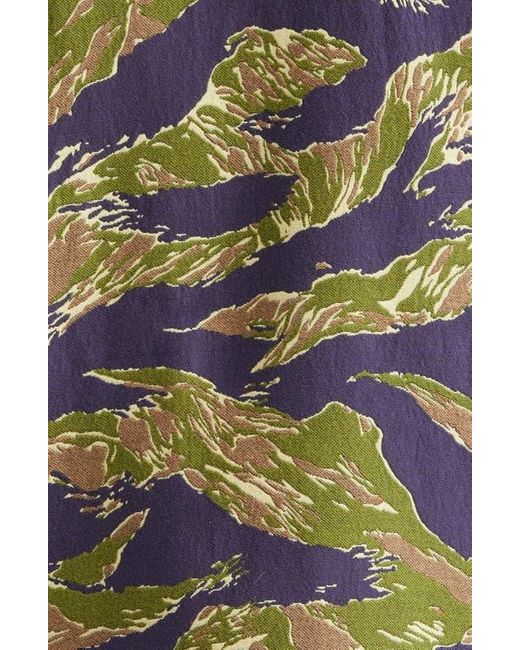 Beams Plus Tiger Stripe Jacquard Military Shirt Jacket for Beams Plus Tiger Stripe Jacquard Military Shirt Jacket for