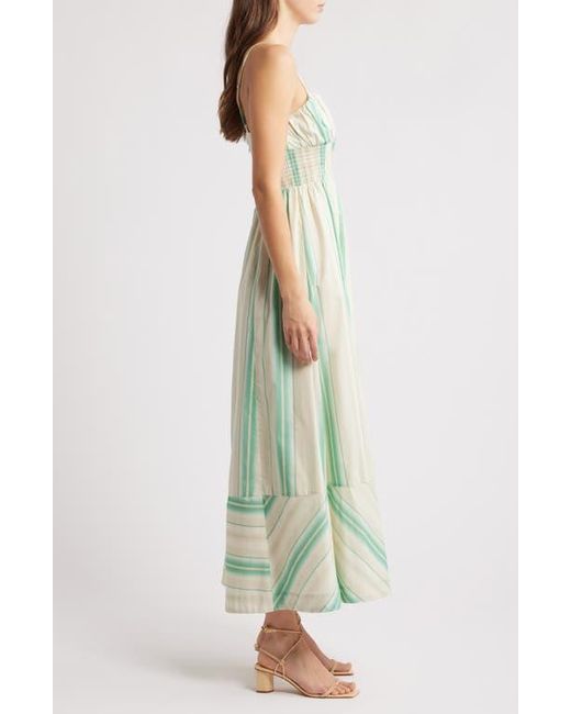 Du Paradis Green Anthurium Midi Sundress