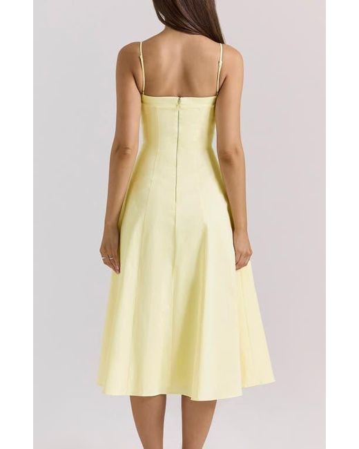 house of cb yellow midi dress Clothing : Midi Dresses : 'Lady' Sunshine Strapless Midi Dress