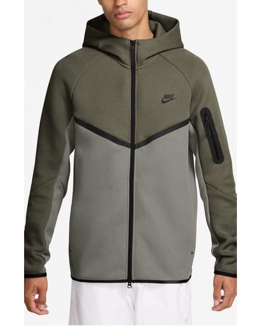 Nike Gray Tech Windrunner Zip Hoodie for men