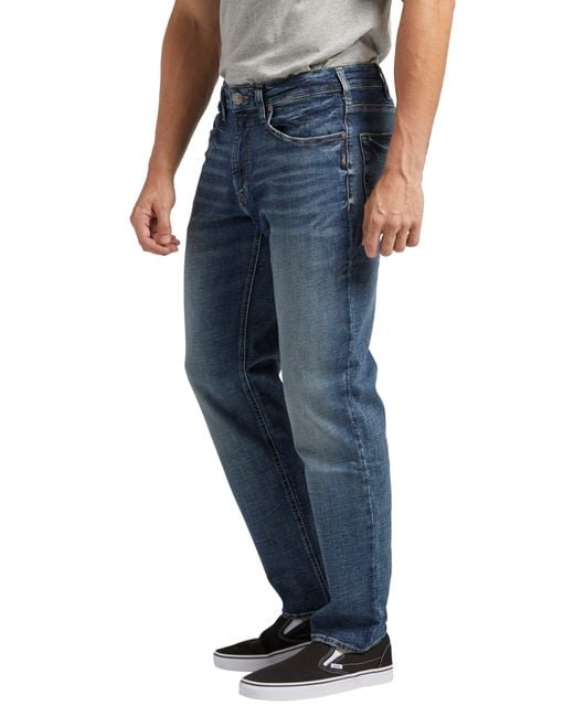 Silver Jeans Co. Blue Eddie Athletic Fit Tapered Jeans for men