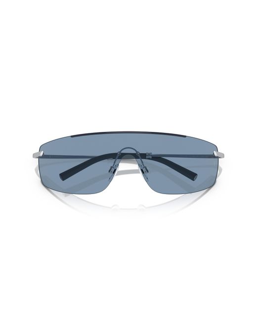 Oliver Peoples Blue Roger Federer 138mm Rimless Shield Sunglasses for men