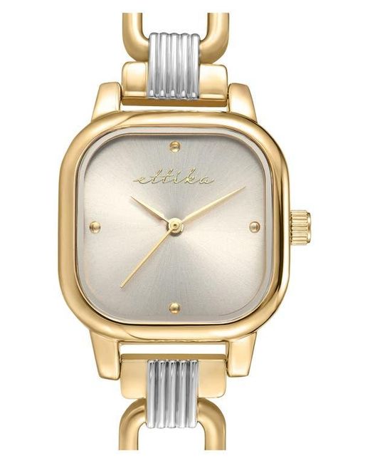 Ettika Metallic Classic Square Bracelet Watch