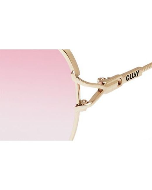 Quay Pink High Key Twist 60Mm Gradient Aviator Sunglasses