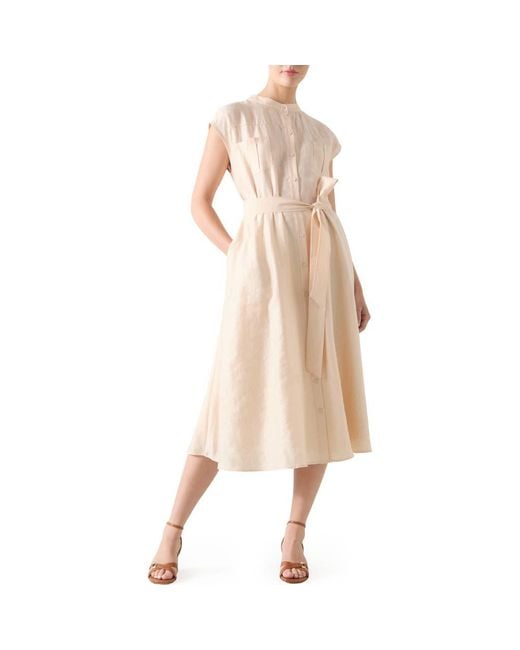 LK Bennett Women's Natural Fran Belted Shirtdress LK Bennett Women's Natural Fran Belted Shirtdress