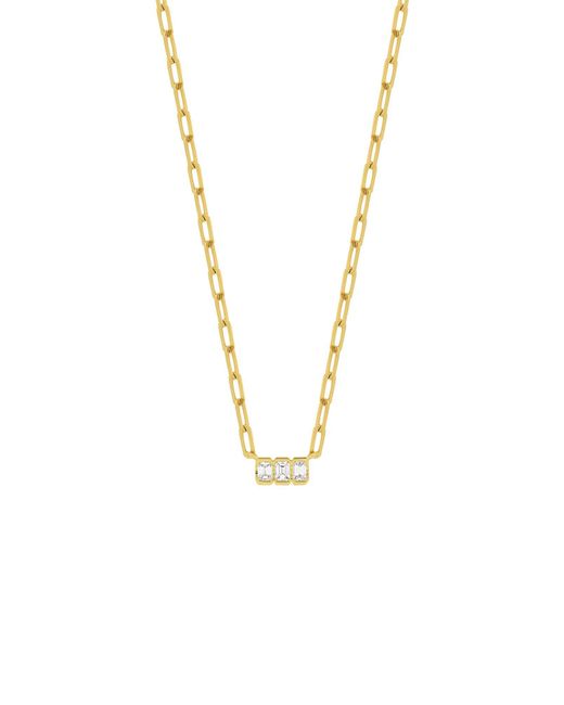 Bony Levy Metallic Varda Diamond Baguette Pendant Necklace