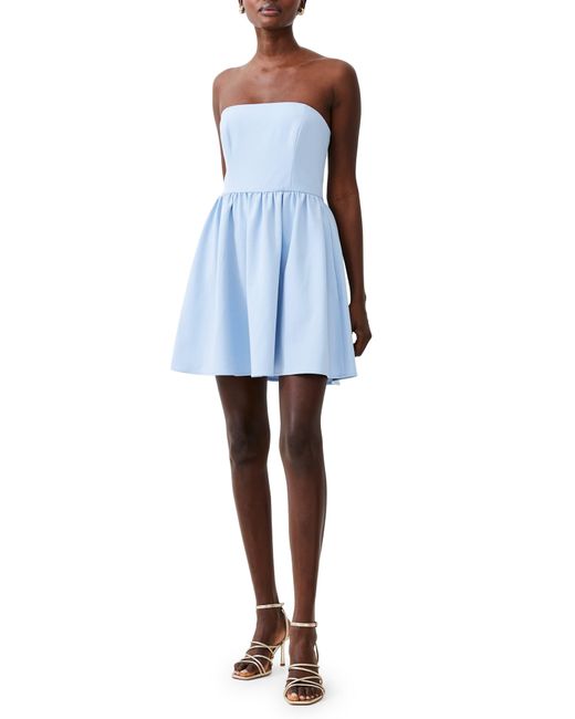 French Connection Blue Whisper Strapless Dress