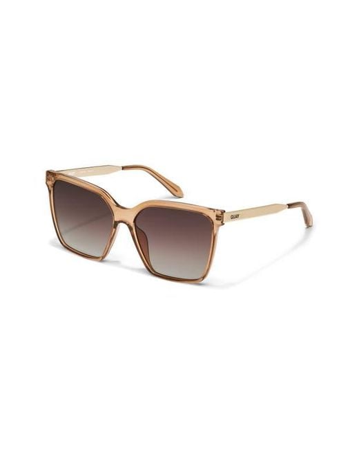 Quay Brown Level Up Remixed 61Mm Gradient Square Sunglasses