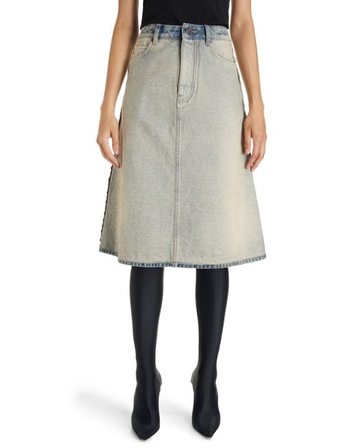 Balenciaga Natural Denim Skirt At Nordstrom
