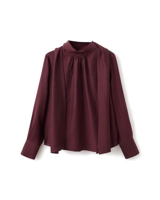 Mango Red Scarf Top