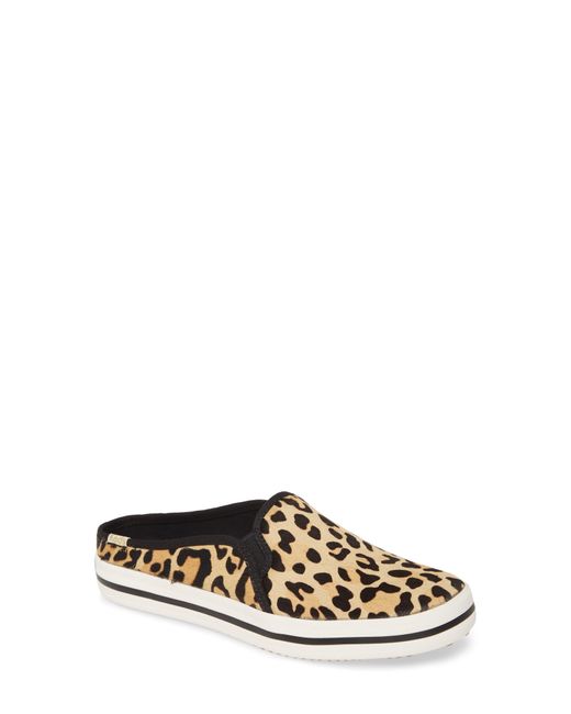 keds double decker mule leopard