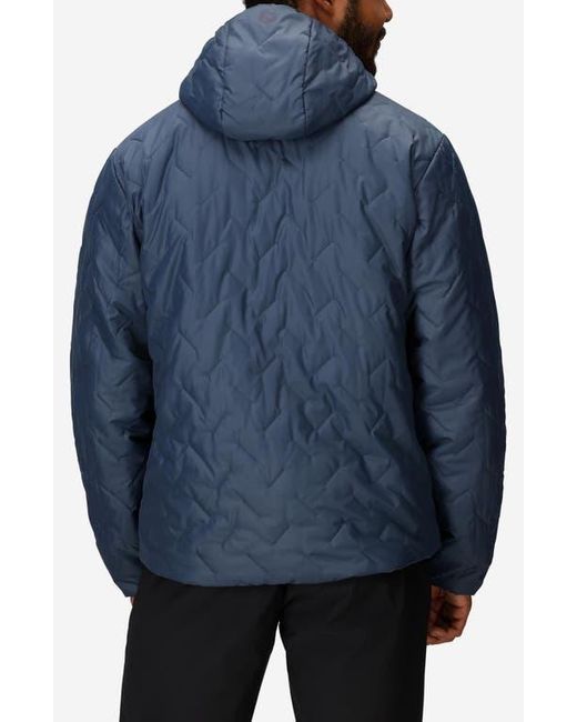 Marmot Blue Monoquilt Zip Hoodie for men