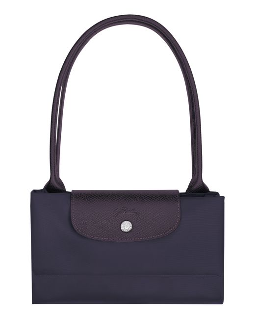 Longchamp Blue Le Pliage Green Recycled Canvas Large Shoulder Tote