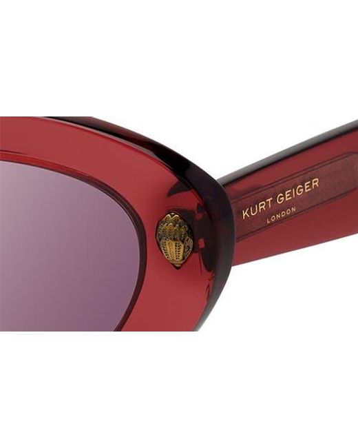 Kurt Geiger 52Mm Cat Eye Sunglasses in Red | Lyst display picture 1