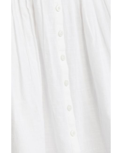 BP. White Button Front Cotton Minidress
