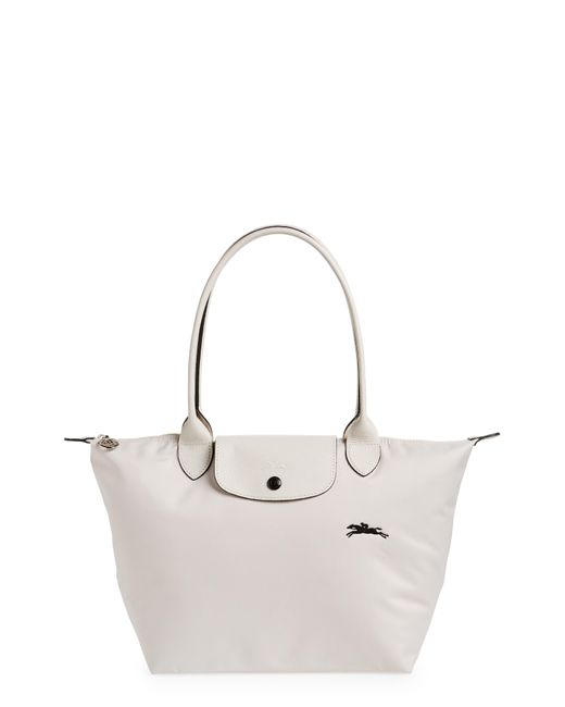 Longchamp Small Le Pliage Recycled Canvas Shoulder Tote in White | Lyst
