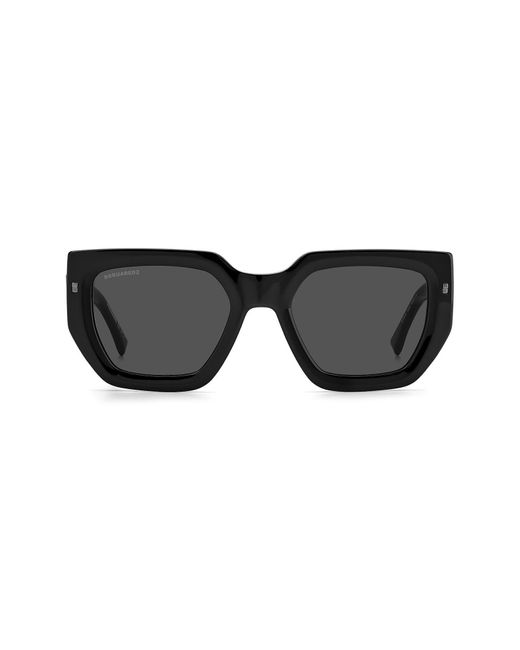 DSquared² Black 53mm Rectangular Sunglasses