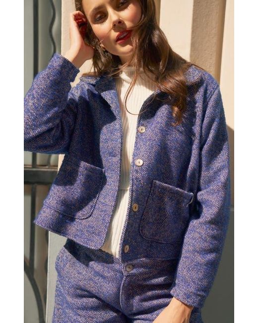 Cache Coeur Blue Pippa Maternity Jacket