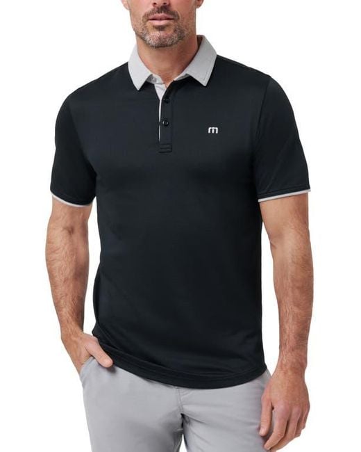 Travis Mathew Black Deep Start Polo for men
