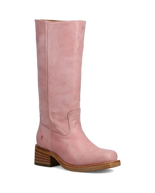 Frye Pink Campus Knee High Boot