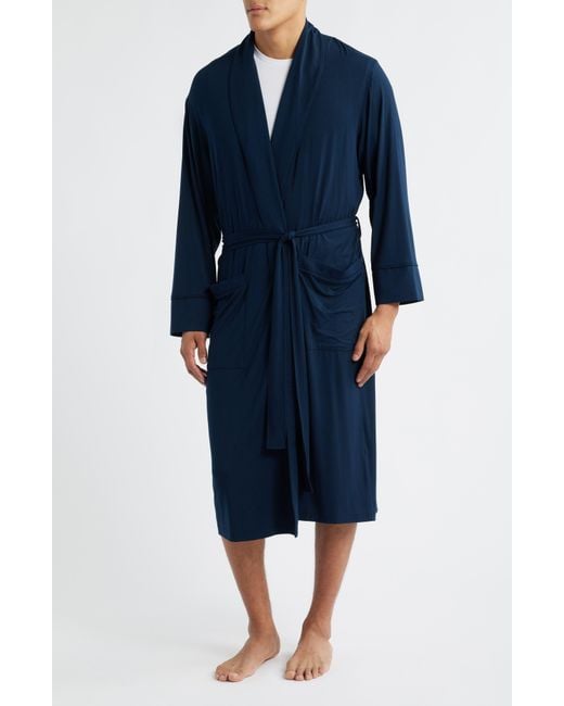 Daniel Buchler Blue Modal & Silk Robe for men