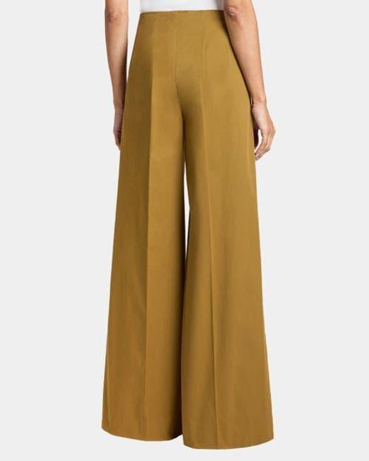 Santorelli Natural Lily Wide Leg Pants With Slanted Side Pockets