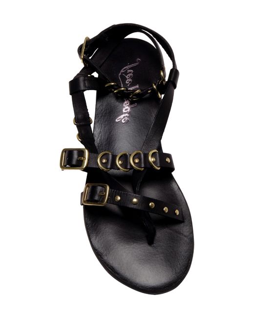 Free People Black Midas Touch Ankle Strap Sandal