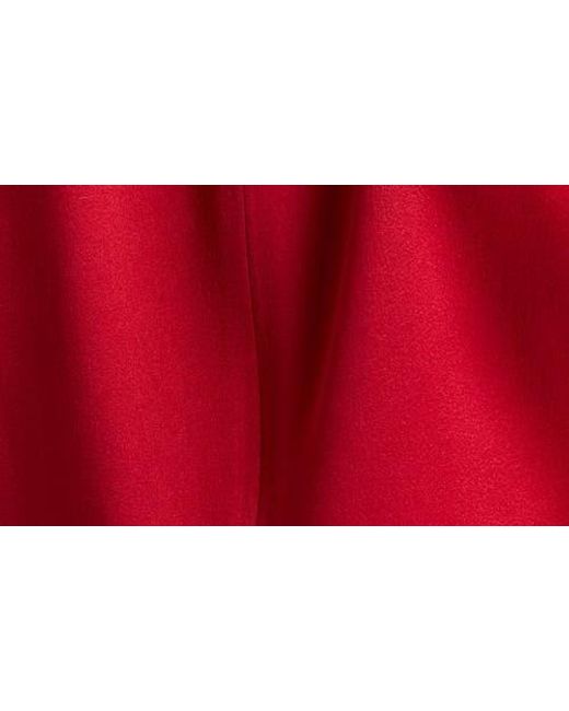 Victoria Beckham Red Draped Satin Top
