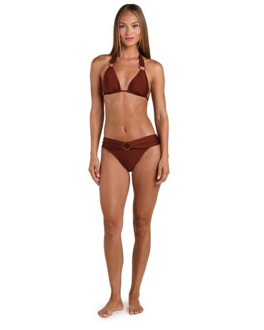 Sunshine 79 Brown Solids Triangle Bikini Top
