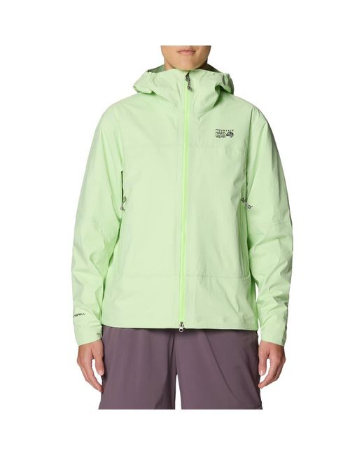 Mountain Hardwear Green Cloud Cipher Hooded Jacket