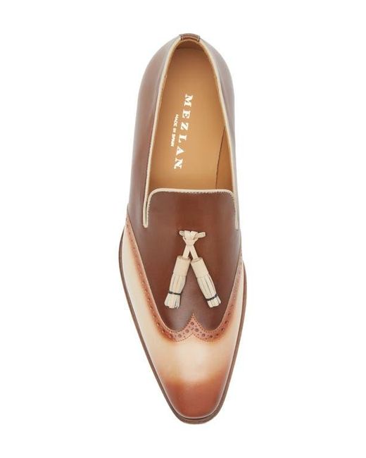 Mezlan Brown Jucar Wingtip Tassel Loafer for men