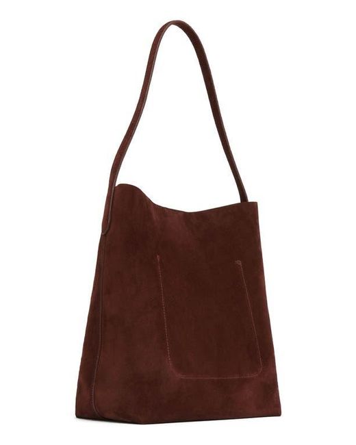Mansur Gavriel Brown Everyday Cabas Suede Hobo Bag