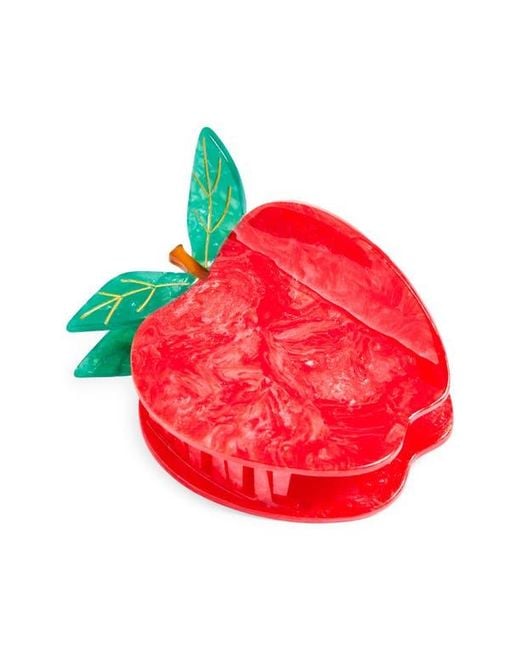 Solar Eclipse Red Big Apple Hair Clip