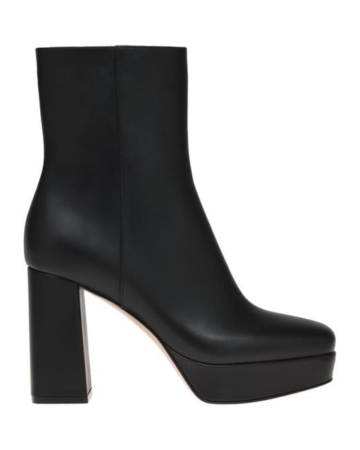 Gianvito Rossi Black Daisen Booties