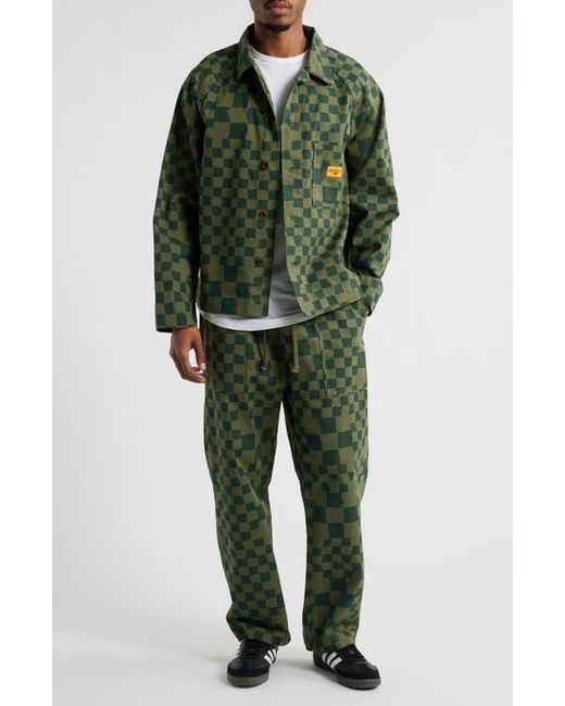Service Works Green Printed Chef Pants for men