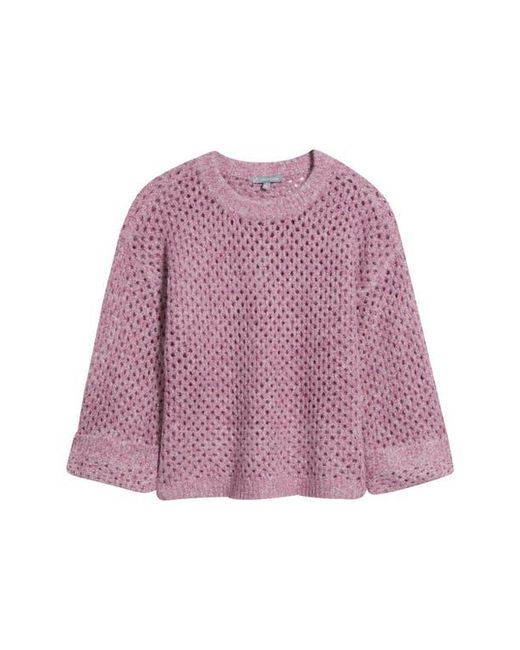 Wit & Wisdom Red Open Stitch Cuffed Sweater