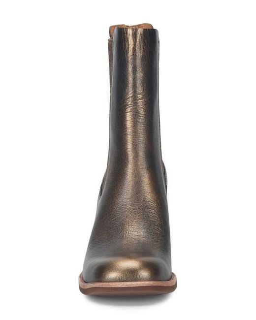 Kork-Ease Brown Leather Chelsea Block-Heel Boots
