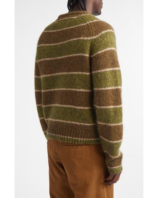 Stockholm Surfboard Club Stripe Ragaln Sleeve Mohair & Wool Blend