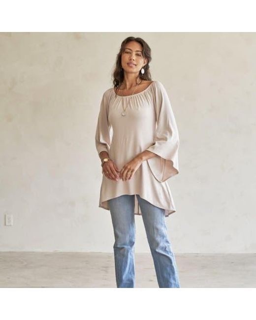 eavolu® Natural Peyto Raglan Flutter Tunic/Dress