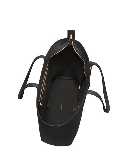 Maison De Sabre Black Large Leather Zipped Soft Tote