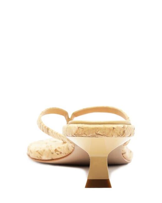 SCHUTZ SHOES Natural Carolyn Kitten Heel Sandal
