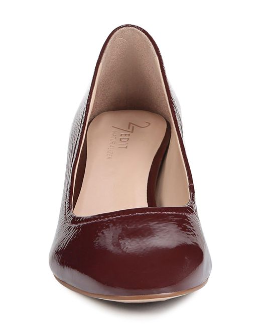 27 EDIT Naturalizer Rebecca Block Heel Pump In Patent At Nordstrom Rack in Red Lyst