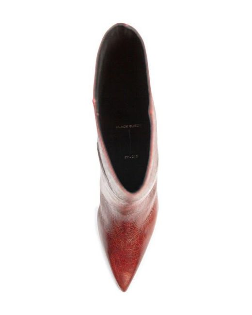 Black Suede Studio Red Friday 80 Pointed Toe Knee High Boot