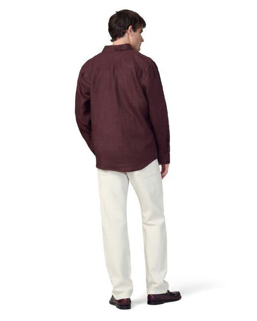Joe's Jeans Purple Jakob Linen Button-Up Shirt for men
