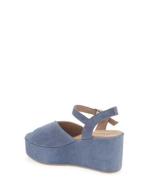 Cordani Blue Jenna Platform Wedge Sandal