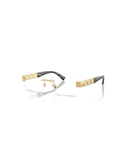 Versace Metallic 56Mm Rectangle Optical Glasses for men