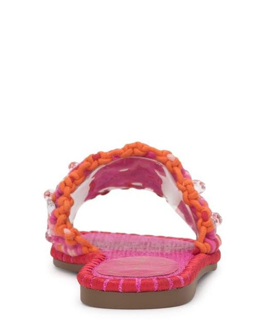 Jessica Simpson Pink Brennara Crystal Embellished Slide Sandal
