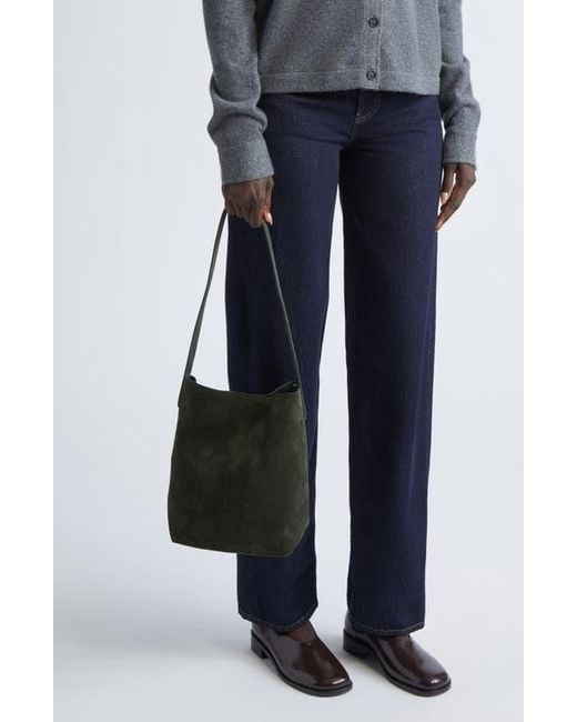 Mansur Gavriel Green Small Everyday Cabas Suede Hobo Bag